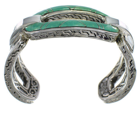 Authentic Sterling Silver Turquoise Sturdy Bracelet VX60719